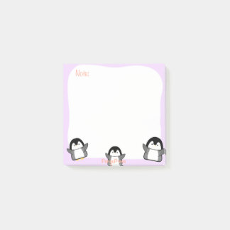 Cute Penguin Sticky Notes Post-it Block