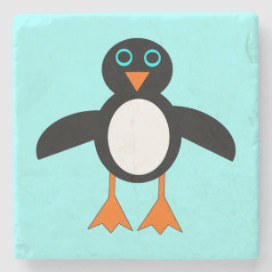 Cute Penguin Stone Underlägg Sten