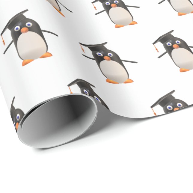 Cute Penguin Studenten Gift Wrapping Papper Presentpapper (Rullad Hörn)