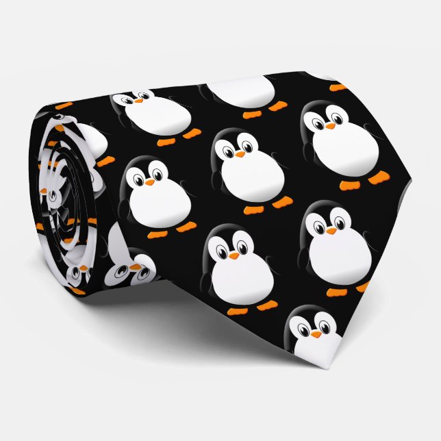 Cute Penguin Tecknad Light Black Slips (Rullad)