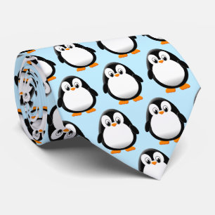 Cute Penguin Tecknad Light Blue Slips