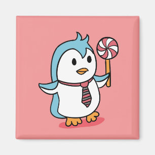 Cute Penguin Tecknad Magnet