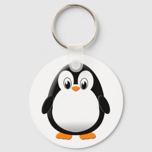 Cute Penguin Tecknad Nyckelring