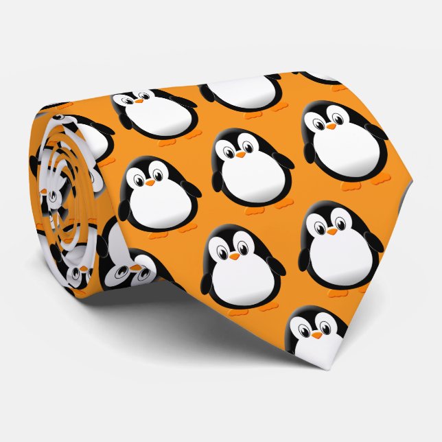 Cute Penguin Tecknad Orange Slips (Rullad)