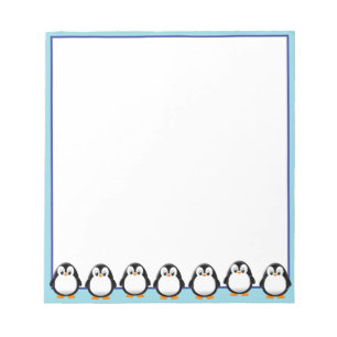 Cute Penguin Teckning Anpassningsbar Anteckningsblock