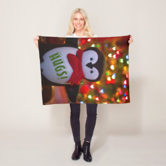 Cute Penguin Thangeblad Fleecefilt