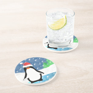 Cute Penguin Underlägg Sandsten