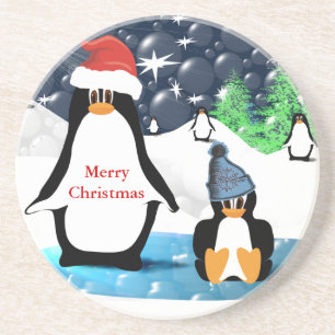 Cute Penguin Underlägg Sandsten