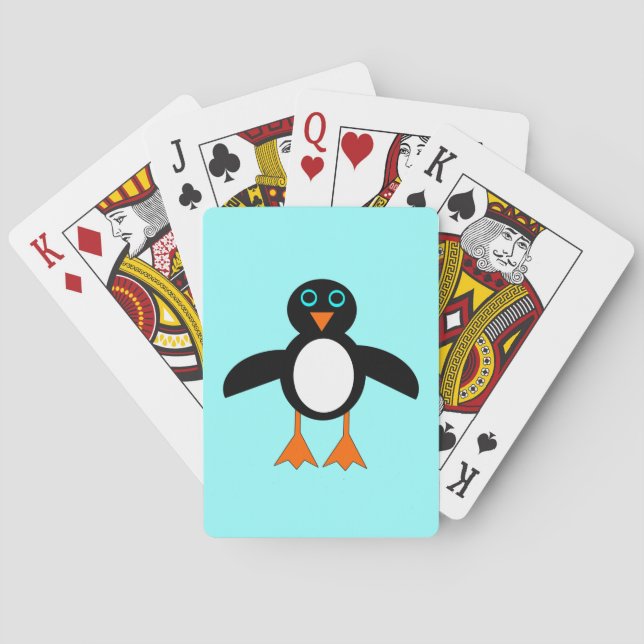 Cute Penguin-uppspelningskort Spel Kort (Baksidan)