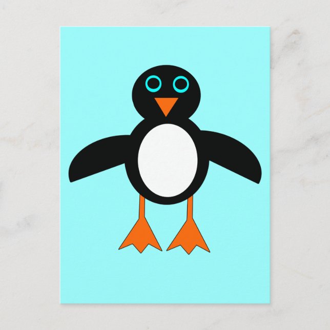 Cute Penguin-vykort Vykort (Framsida)