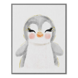 Cute Penguin Watercolor Nursery