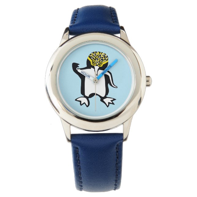 Cute PENGUIN - Wildlife - Ocean Blue watch Armbandsur (Framsida)