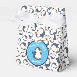 Cute Penguin Winter Barns födelsedag Party Presentaskar