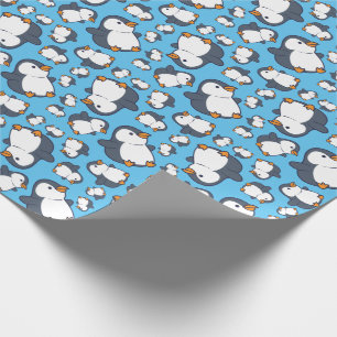 Cute Penguin Winter Barns födelsedag Party Presentpapper