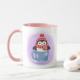 Cute penguin Winter-Helgdag Mugg