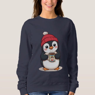 Cute Penguin with Hot Cocoa  T Shirt