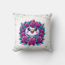 Cute Penguin with Rose Garland