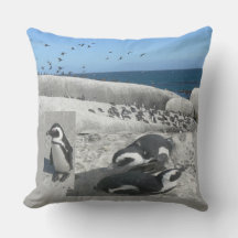 Cute Penguins Collage Dekorativ kudde