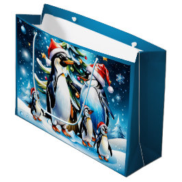 Cute penguins i en helig tecknad stil.