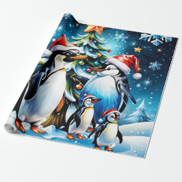 Cute penguins i en helig tecknad stil' presentpapper