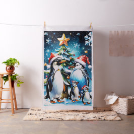 Cute penguins i en helig tecknad stil. tyg