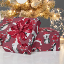 Cute Penguins i julafton Red