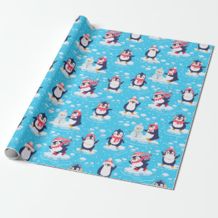 Cute Penguins jul Presentpapper