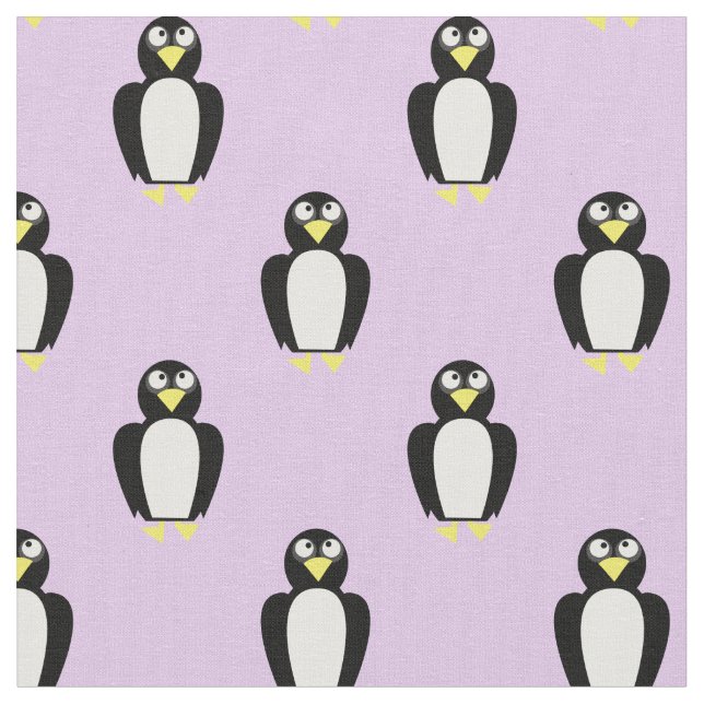 Cute Penguins Kids Baby Nursery Tyg (Närbild)