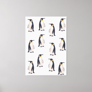 Cute Penguins Mönster Canvastryck