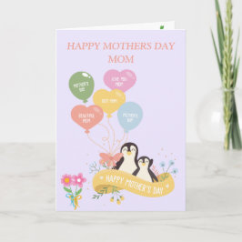Cute Penguins Mors dag Kort