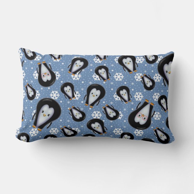 Cute Penguins Pillow Lumbarkudde (Framsida)
