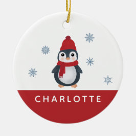 Cute Penguins vinterfåglar Arktiska djur Julgransprydnad Keramik