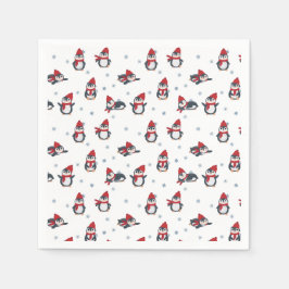 Cute Penguins vinterfåglar Arktiska djur Pappersservett