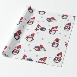Cute Penguins vinterfåglar Arktiska djur Presentpapper