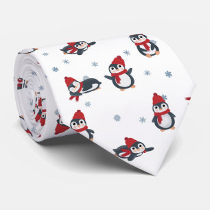 Cute Penguins vinterfåglar Arktiska djur Slips