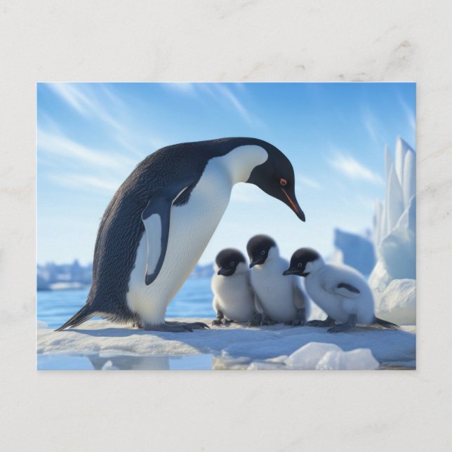 Cute Penguins Vykort (Framsida)