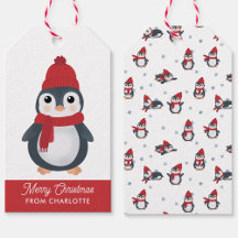 Cute Penguins Winter Birds Arktiska jul