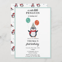 Cute Penguins Winter Kids Boy Animals Birthag