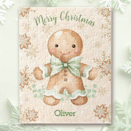 Cute Pepparkaksgubbe Boy Namn jul Pussel