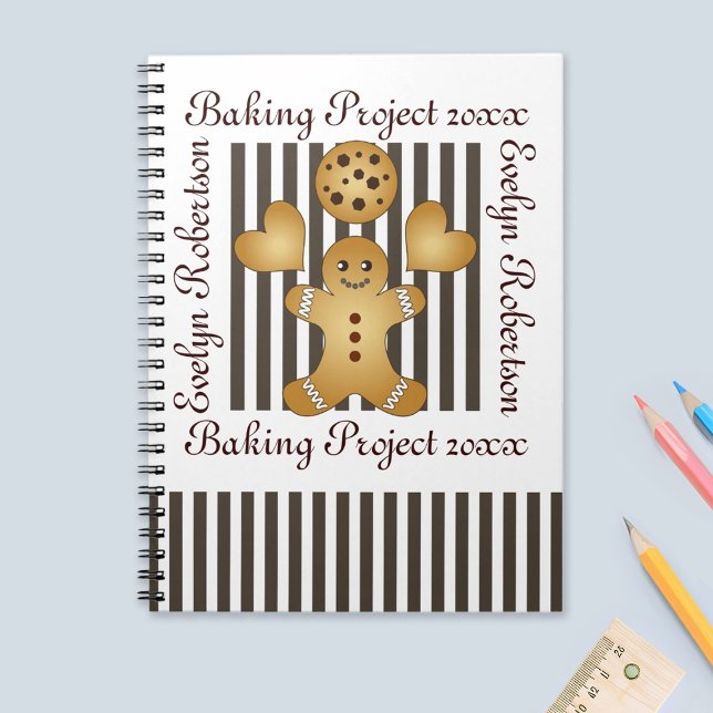 Cute Pepparkaksgubbe Cookie Anteckningsbok (Skapare uppladdad)