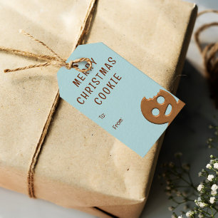 Cute Pepparkaksgubbe Cookie-Juletiketter Presentetikett