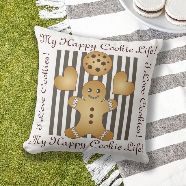 Cute Pepparkaksgubbe Cookie Kids Kudde (Skapare uppladdad)