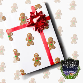 Cute pepparkaksgubbe-cookie-omslutning papper. presentpapper