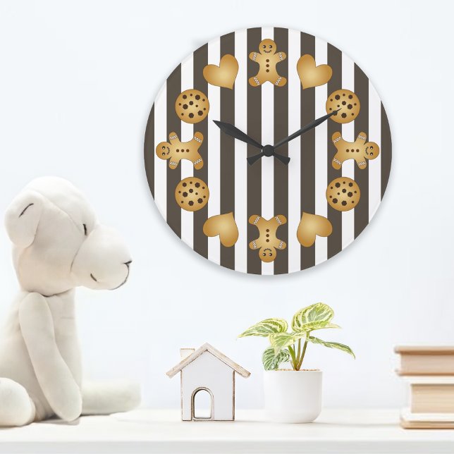 Cute Pepparkaksgubbe Cookie Stor Klocka (Skapare uppladdad)