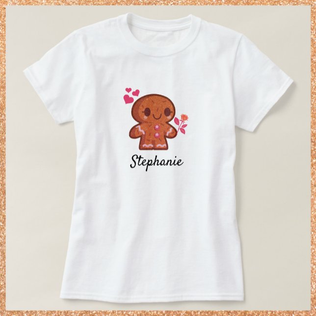 Cute Pepparkaksgubbe Flower T-Shirt (Skapare uppladdad)