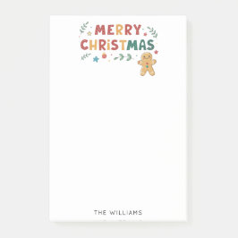 Cute Pepparkaksgubbe God jul Post-it Block