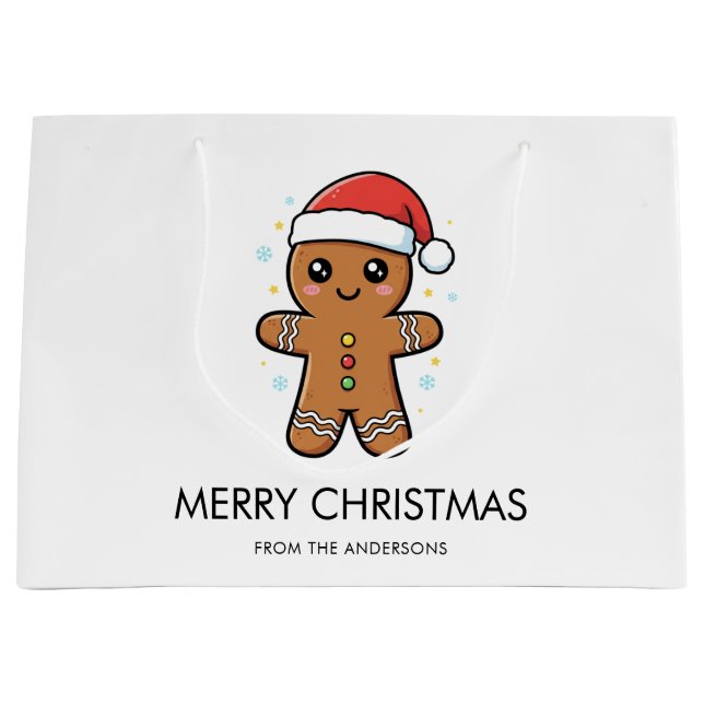 Cute Pepparkaksgubbe med jultomten jul (Framsidan)