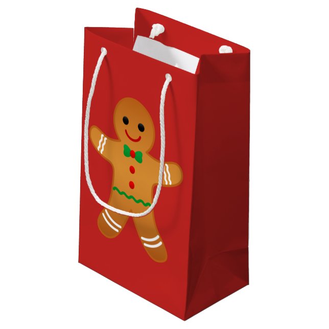 Cute Pepparkaksgubbe Red-julklapp (Baksidan Vinklad)
