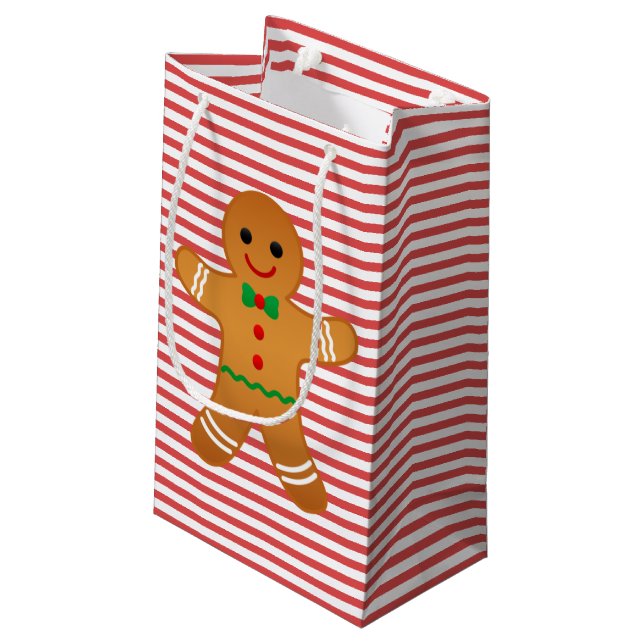 Cute Pepparkaksgubbe - Red Stripe-jul (Baksidan Vinklad)