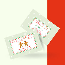 Cute Pepparkaksgubbes - julintyg Visitkort